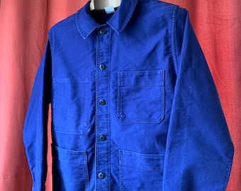 Exceptional 1940's Adolphe Lafont French Moleskin Workwear Jacket
