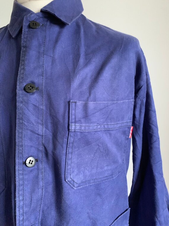 French Blue Workwear, Size L, Vintage Work Coat, J