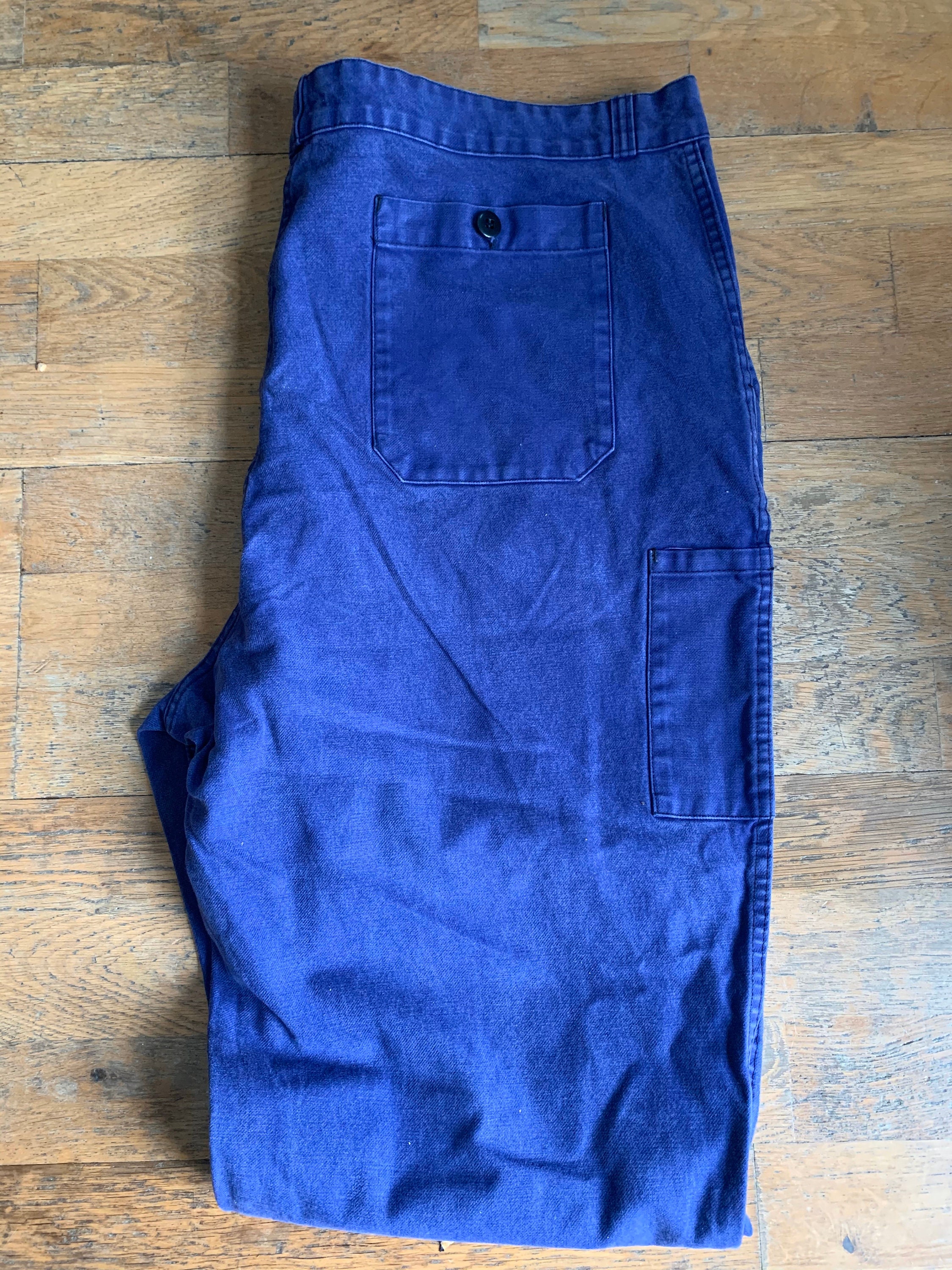 T52. Vintage French Blue Trouser Workwear Size W44 L24 Bleu | Etsy UK