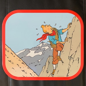 French Tintin biscuit tin box, Temple of the Sun *Delacre Limited Edition*