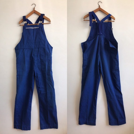 Size MEDIUM, Vintage French Blue Dungarees, 1960's