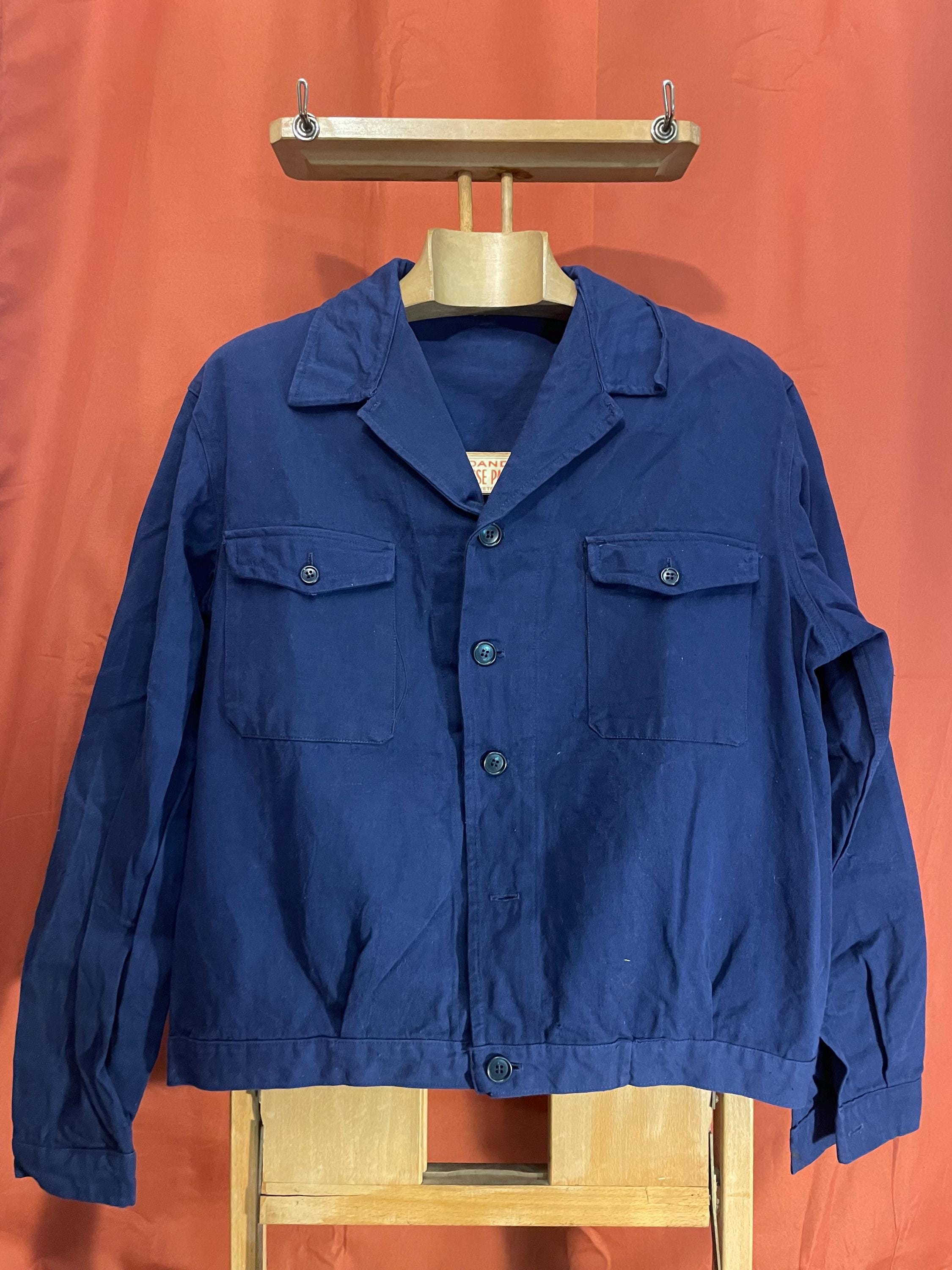ジャケット・アウター 60's LABOUREUR French Cyclist Jacket Vintage 60s French Indigo Cotton Cyclist Work Jacket Pit