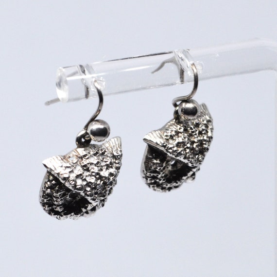 Antique Victorian Silver Earrings Beautiful Owls … - image 3