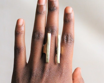 Brass ring-Statement ring-Adjustable ring-Gold ring-Brass-Gift-Boho ring-Gift for her-Boho jewelry-Sister gift-African jewelry