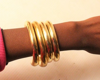 Brass cuff-Stacking bracelet-Cuff band-Brass bracelet-Solid brass cuff-Gold cuff-Gifts for her- cuff-African jewelry