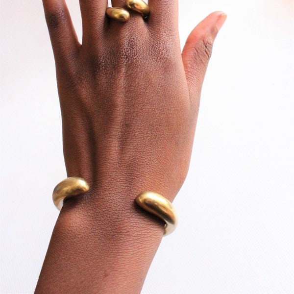 Brass cuff-Stacking bracelet-Cuff band-Brass bracelet-Solid brass cuff-Gold cuff-Gifts for her-cuff--African jewelry