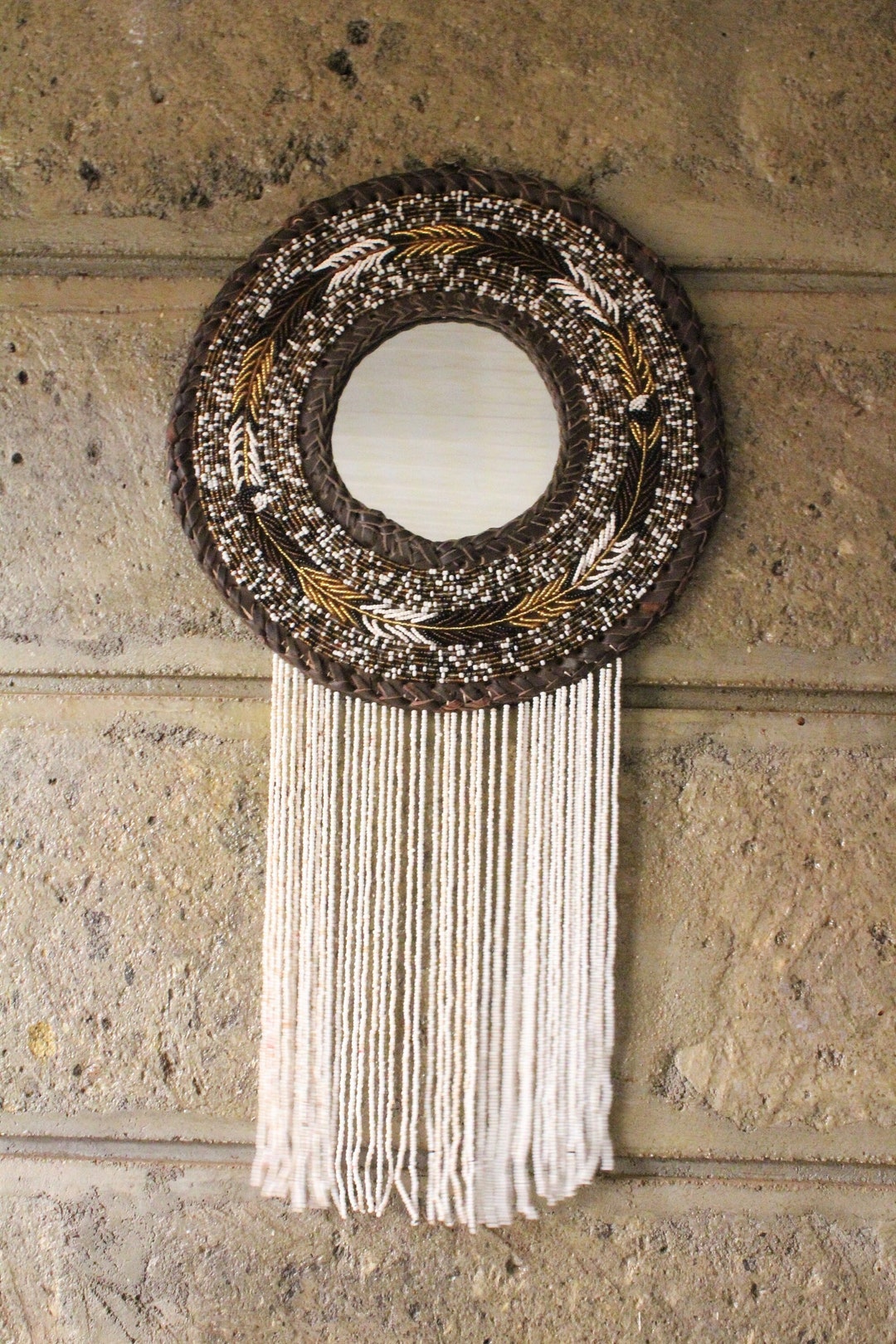 African Decorbeaded Wall Hangingafrica Wall Hangingmirror Decor