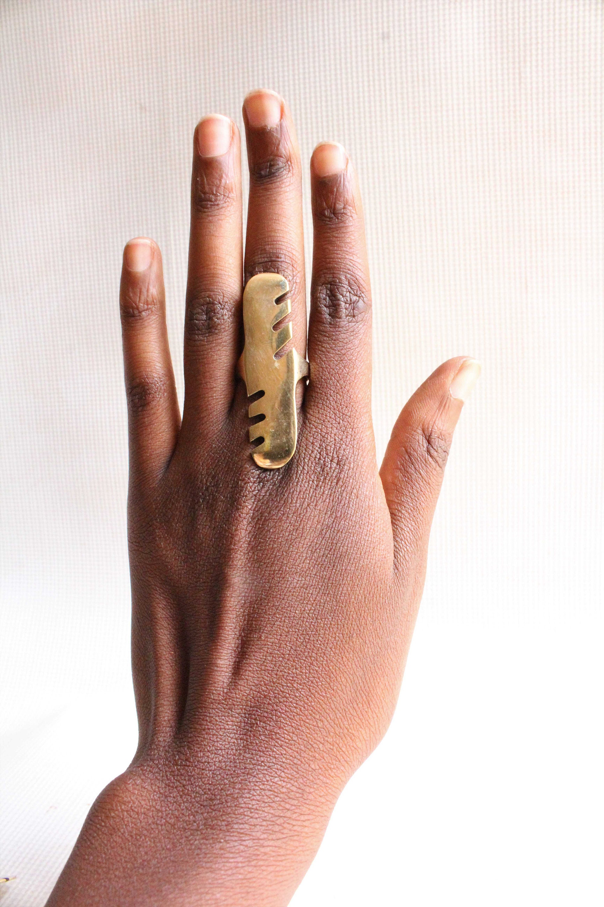 Brass ringAfrican brass ringAfrican jewelryStatement Etsy