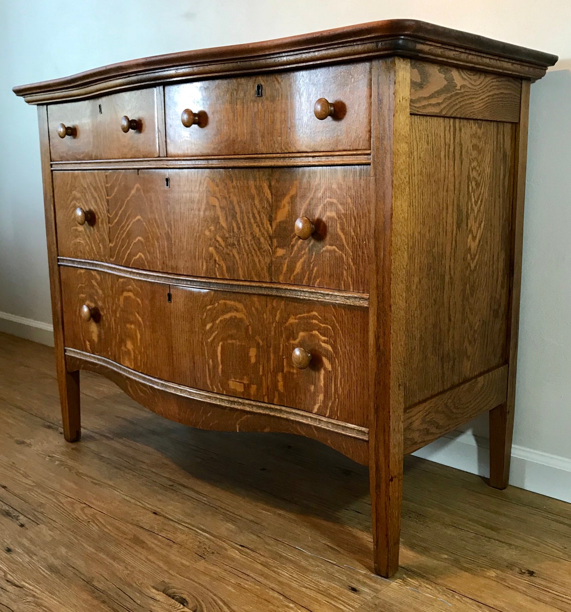 Antique Tiger Oak Dresser Etsy