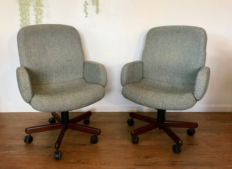 Vintage Mcm Rolling Recliner Desk Chairs