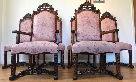 Early 20th Century Antique Renaissance Revival Dining Chairs Etsy