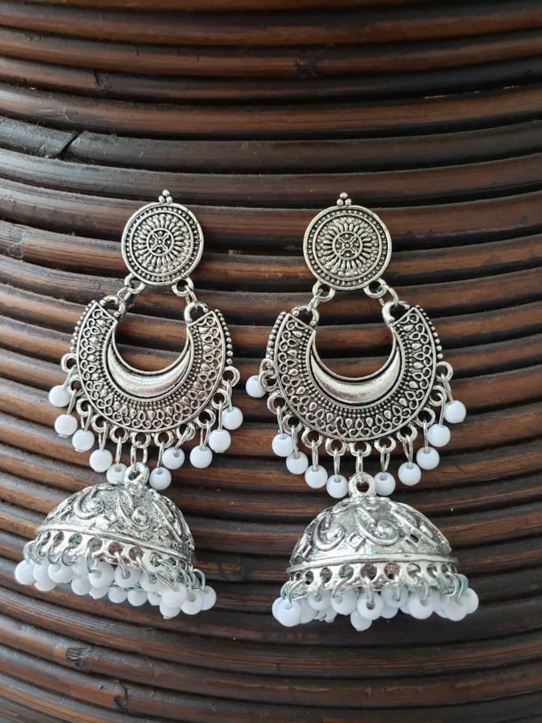 アクセサリー Indian Jewelry Indian Earrings/pakistani Jhumka Earrings/silver Oxidized