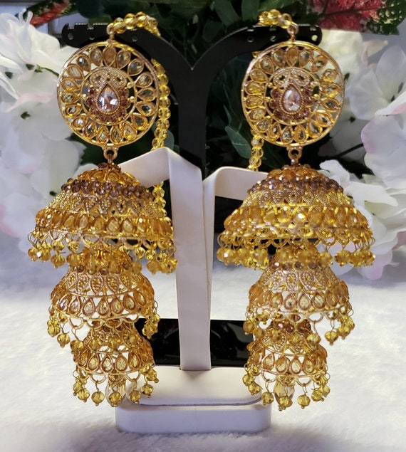 Big jhumka hotsell gold earrings