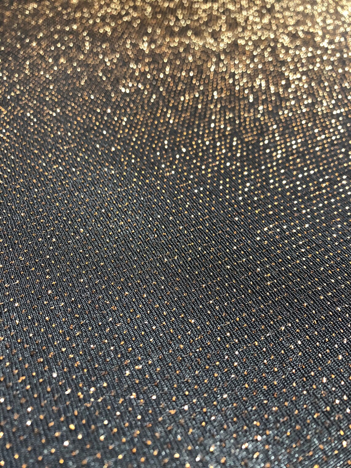 Cut Piece Bronze Black Metallic Lurex Stretch Fabric. Perfect Etsy