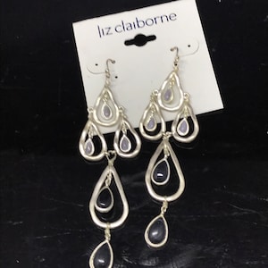Chandelier earrings designer signed Liz Claiborne new with tags