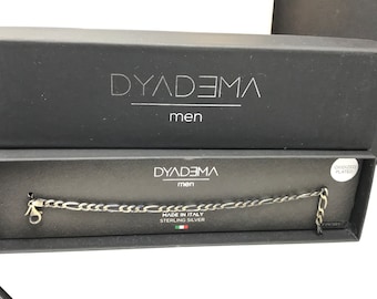 Sterling silver bracelet mens Italian boxed