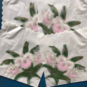Set 15 tovaglioli di carta Gossamer originali Giappone floreale