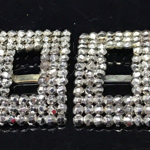 Georgian cut steel buckles lot antique pair