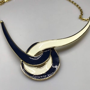 Gold Monet vintage choker gold enamel statement