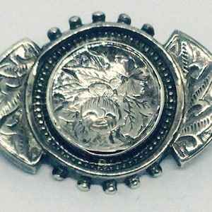Antique sweetheart brooch silver