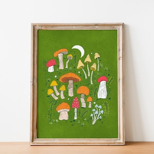 Art Print | Mushroom Forest | 8x10 Giclée Print
