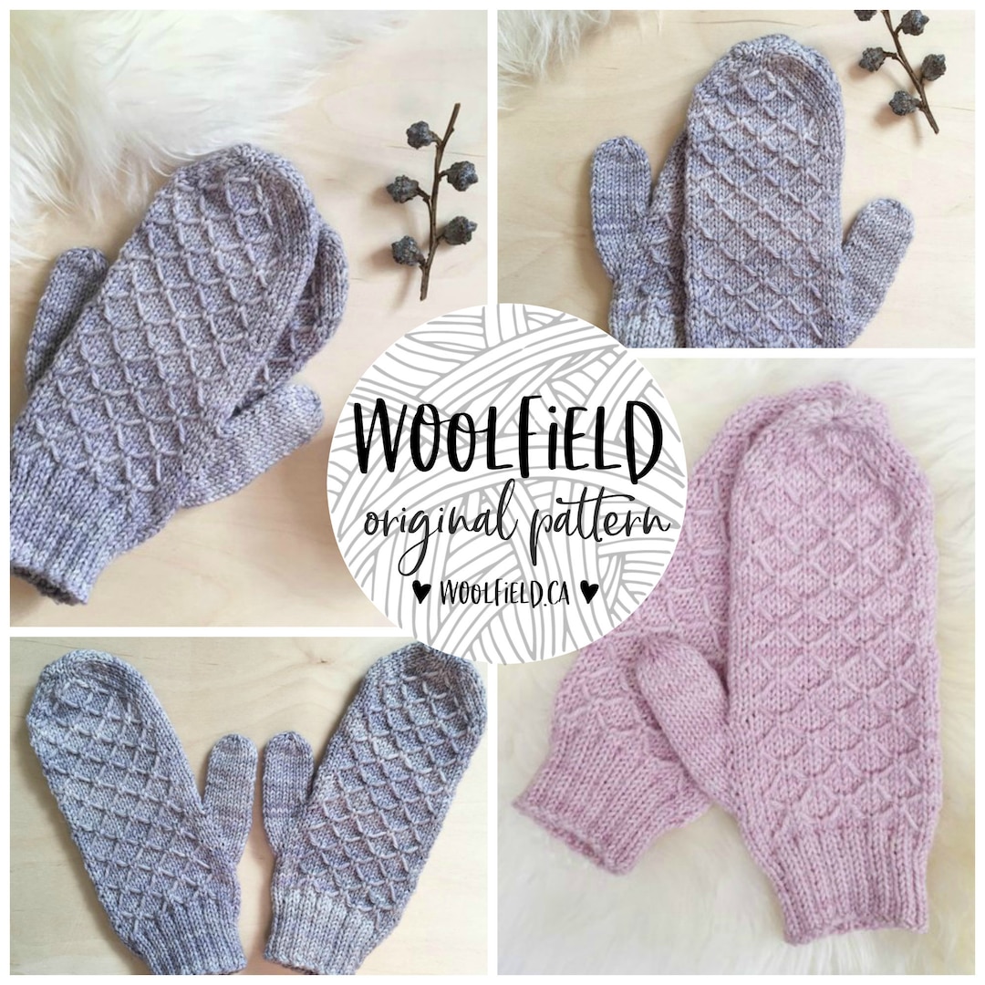KNITTING PATTERN: Moonstone Mittens - Women's Textured Mitten Pattern ...