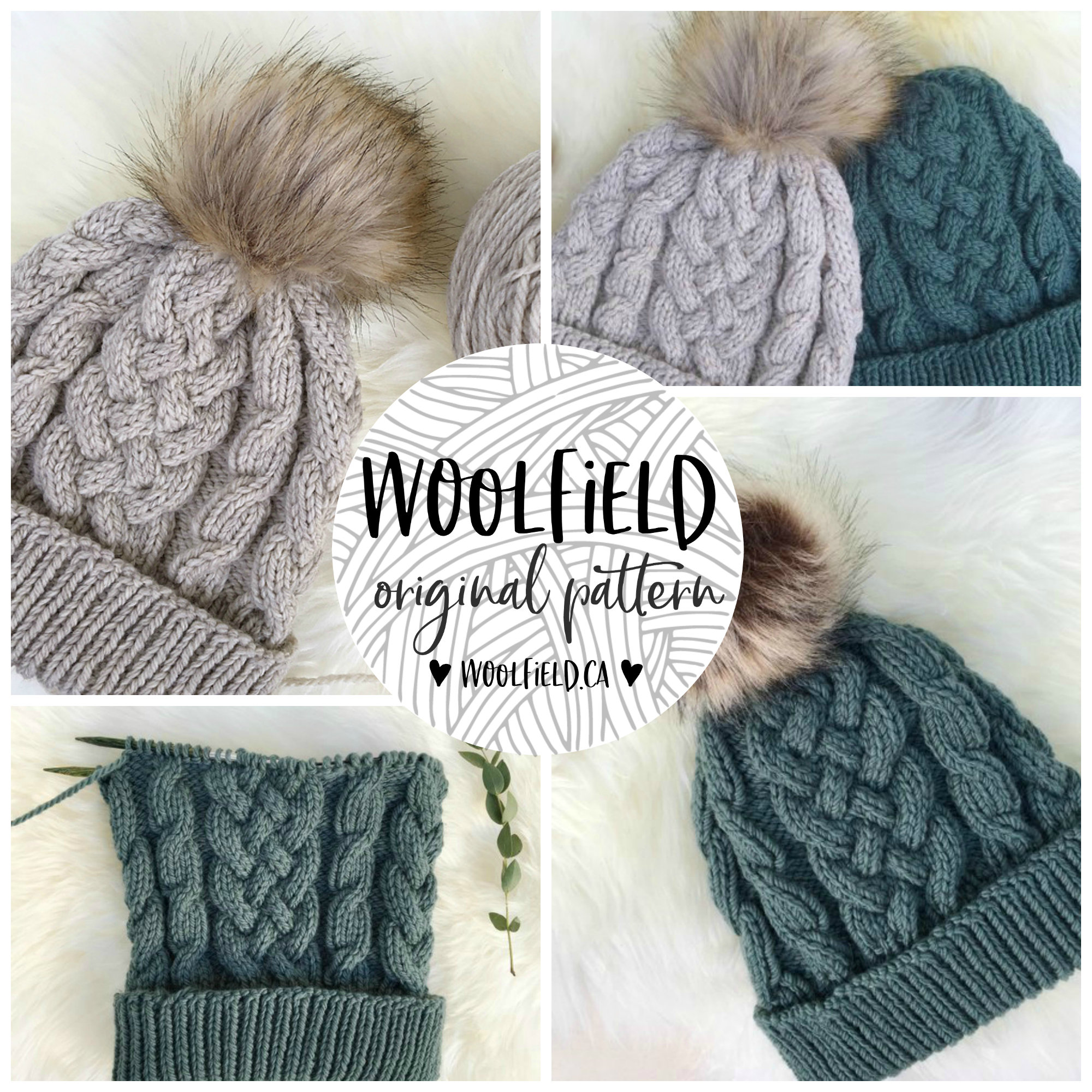 KNITTING PATTERN: Cozy Campfire Beanie - Women's Cabled Beanie Pa…