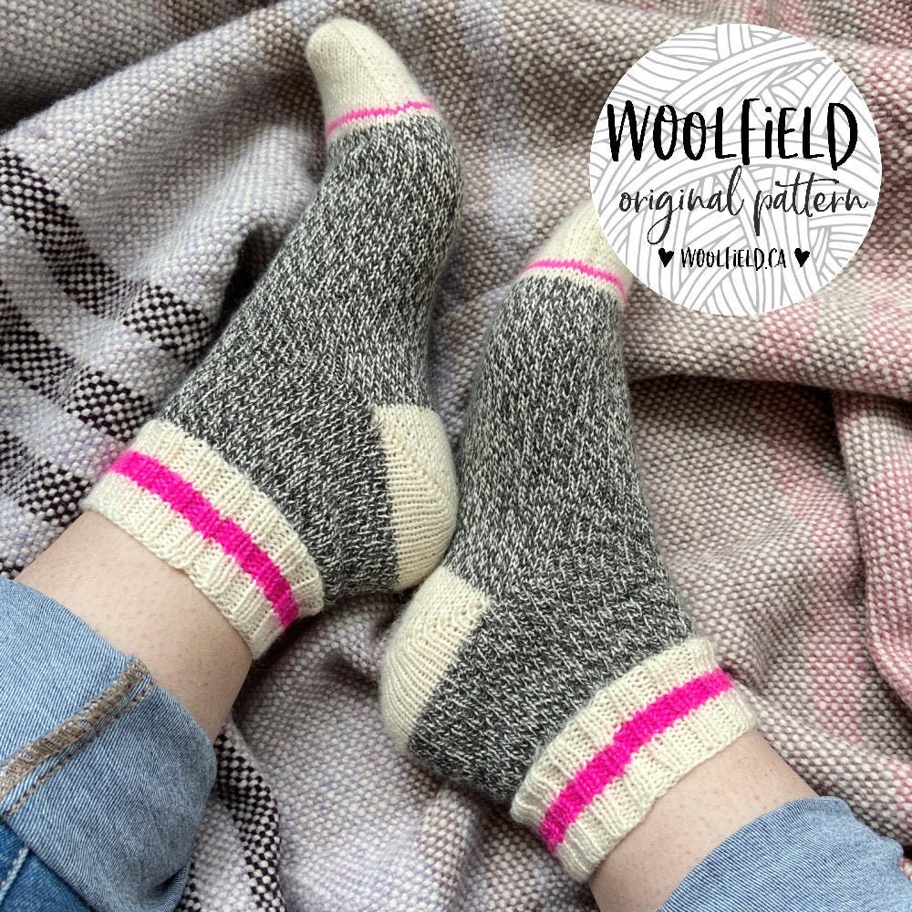 MODÈLE DE TRICOT : Chaussettes de jeu - Chaussette vanille, Modèle de chaussette pour débutant, Chaussettes de travail, Modèle de chaussette, Chausset