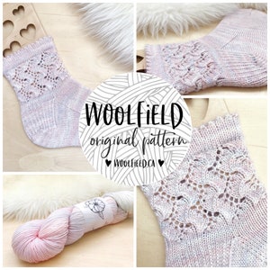 KNITTING PATTERN: Fairy Dust Socks Lace Socks, Ruffle Socks, Hand Knit Socks, Easy Socks, Unisex, Custom Socks image 1