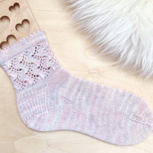 KNITTING PATTERN: Fairy Dust Socks Lace Socks, Ruffle Socks, Hand Knit Socks, Easy Socks, Unisex, Custom Socks image 2