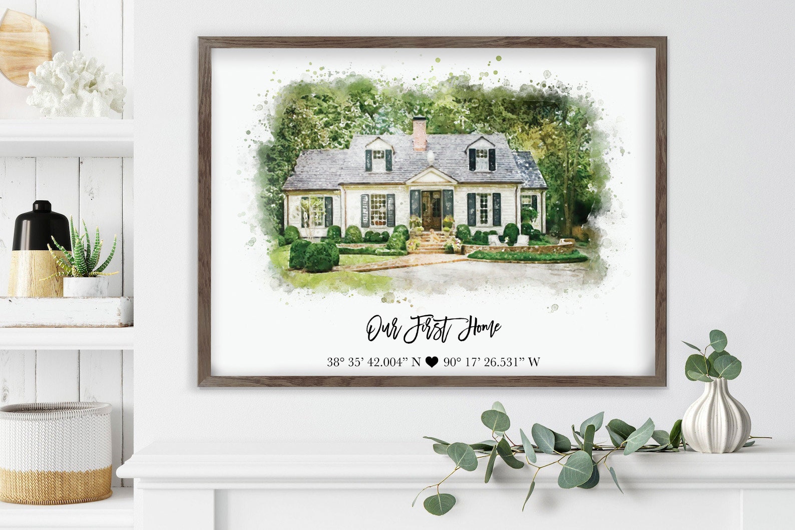 Custom Home Watercolor Portrait, Personalized House Illustration - Etsy