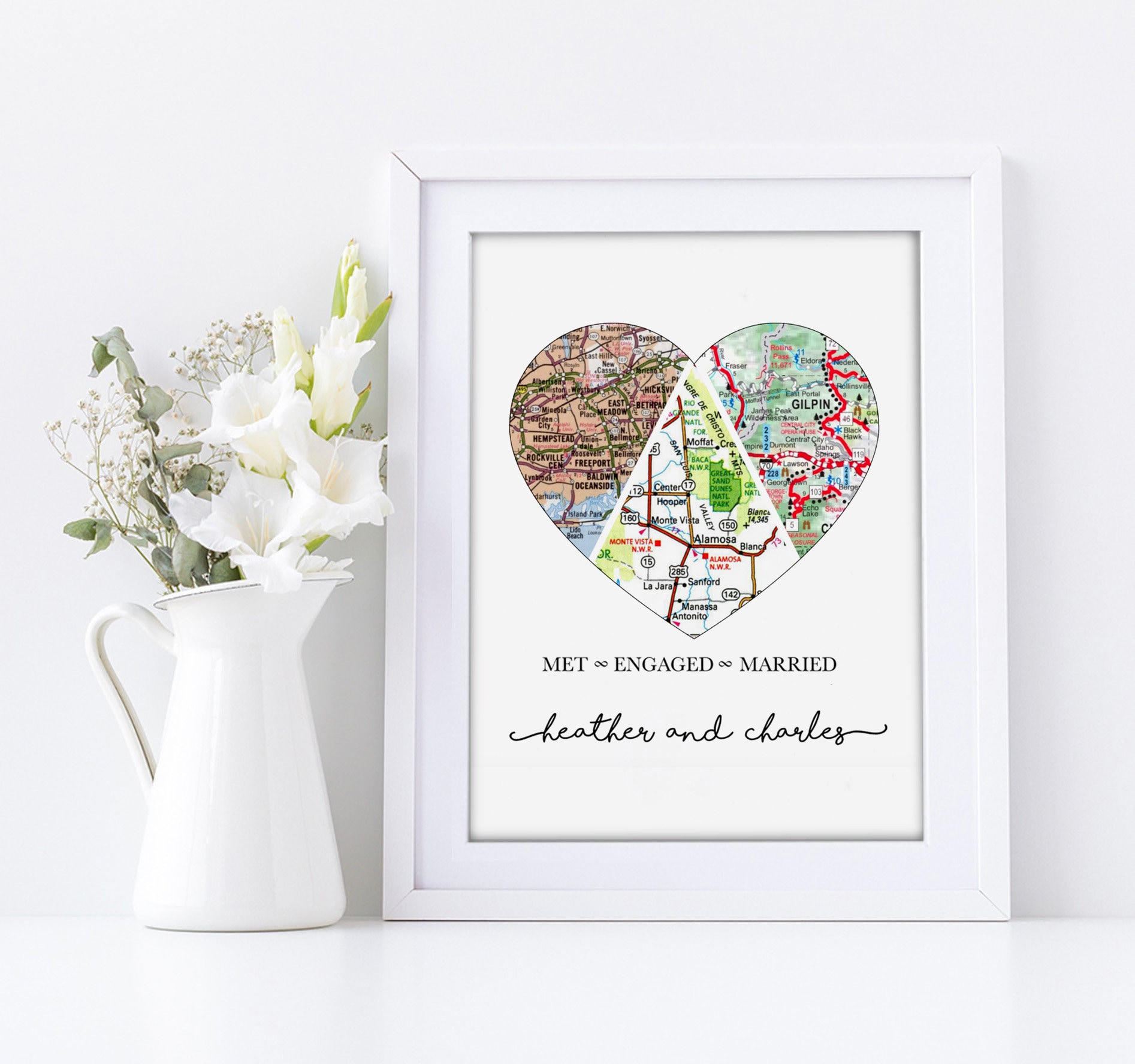 Personalized Wedding Gift or Anniversary Gift for Couples | Etsy