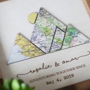 Custom 5th Anniversary Gift - Personalized Wood Travel Map - Etsy