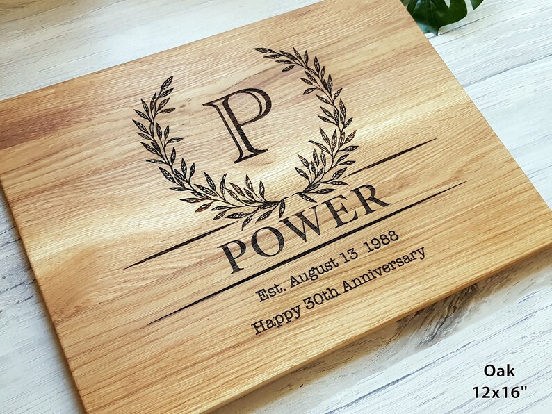 Engraved Cutting Board Anniversary Housewarming Gift for a Couple Anniversary gift for Parents Personalized Cutting Board Wedding gift