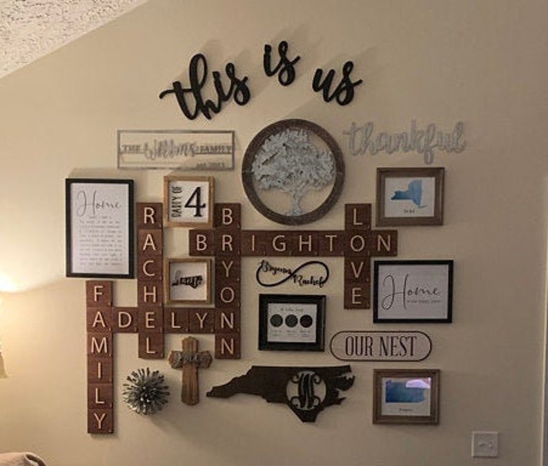 Large Scrabble Tiles Wooden Scrabble Wall Art Large Scrabble Etsy