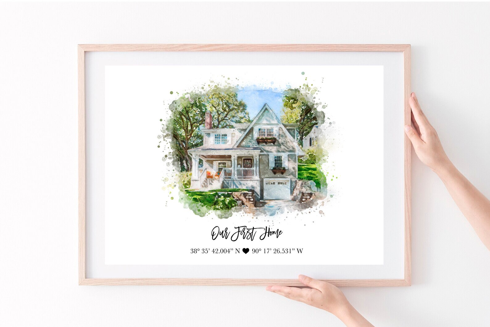 Custom Home Watercolor Portrait, Personalized House Illustration - Etsy