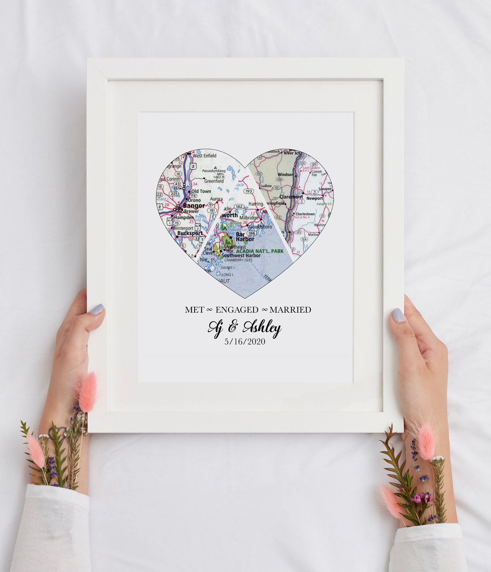 Personalized Wedding Gift or Anniversary Gift for Couples Personalized ...