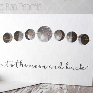 Cartes de correspondance – « Vers la lune et dos » – lin de 3,5 x 5 po. avec enveloppes