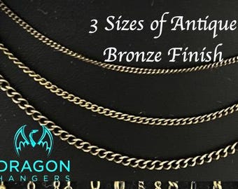 Antike Bronze Halskette Kette: Panzer-Stil, Halskette nach Maß mit Verschluss