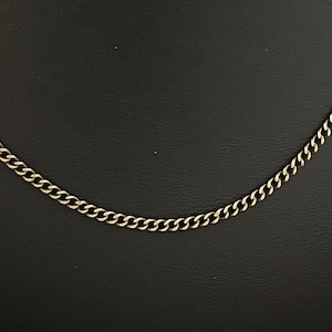 Antique Bronze Chain, Curb Chain  for Necklace Design, 1.5mm and 2.5mm, Custom Made in Any Length.  Perfect Chain for Pendant and Gift
