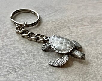 Diver Tortoise Gifts Ocean Gifts Turtle Keychain Personalised Gifts Wooden Keychain Sea Turtle Keyring Turtle Charm Gifts For Him
