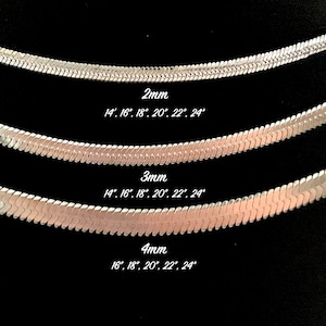 Płaski łańcuszek w jodełkę ze stali nierdzewnej 316L, szerokości 2 mm, 3 mm i 4 mm oraz długości 14", 16", 18", 20", 22", 24". Bardzo atrakcyjny!