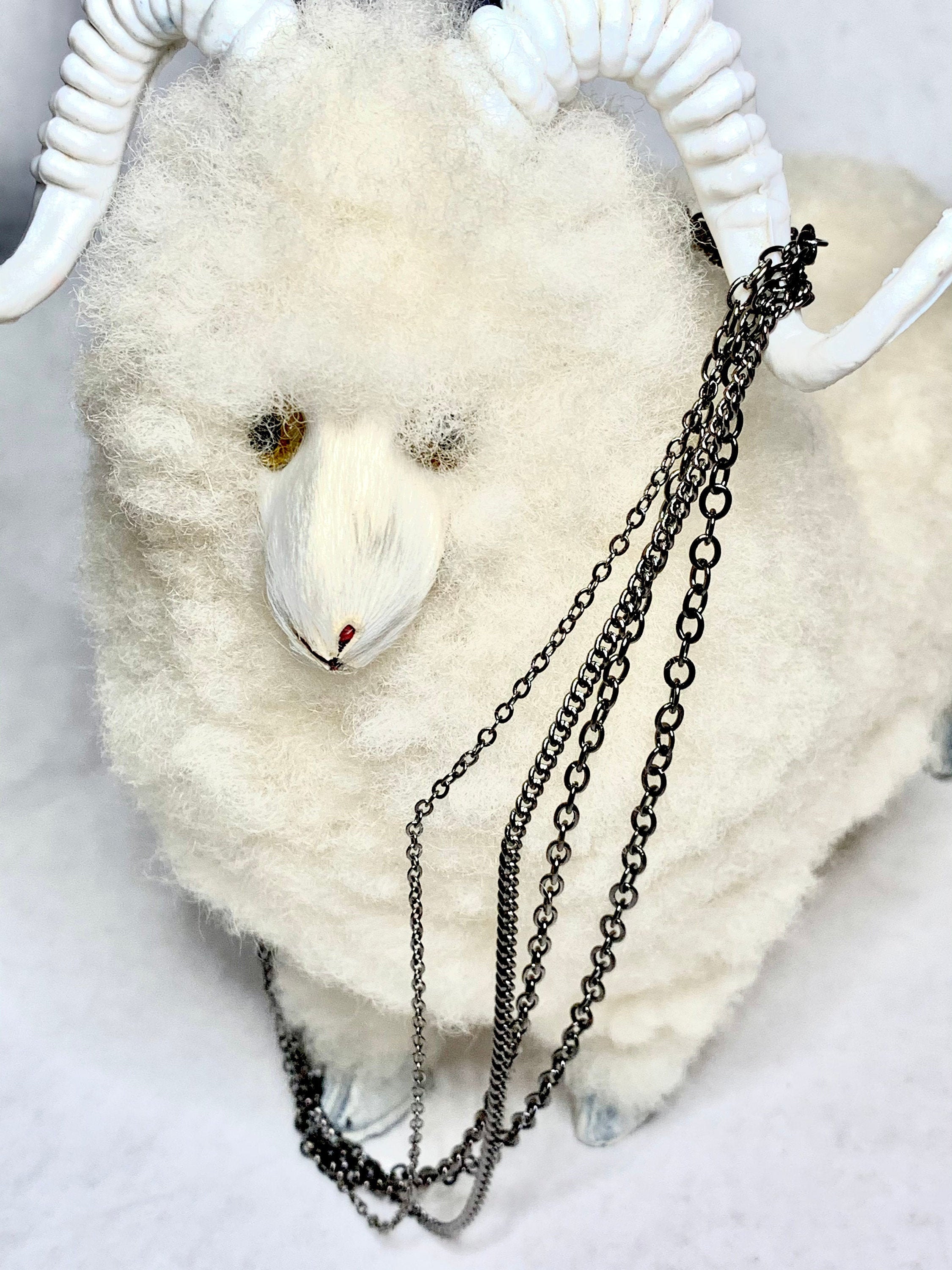 Black Link Chain Black Link Necklace Mens Black Chain Gun Etsy UK