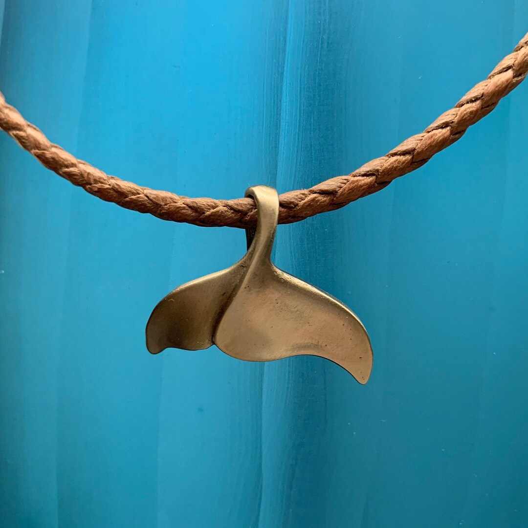 Whale Tail Necklace, Whale Tail Pendant, Whale Fin Jewelry, Bronze