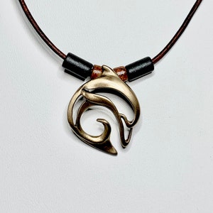 Delfin Halskette - Schwimmer Geschenk - Bronze Marine Life Geschenk - Delfin Schmuck - Delfin Anhänger - Ozean Schmuck - Ozean Halskette, Delfin Charm