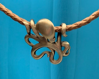 Octopus Necklace | Octopus Jewelry | Octopus Pendant in Bronze, Surfer Jewelry, Nautical Jewelry Designs, Ocean Gifts, Surfers Gifts