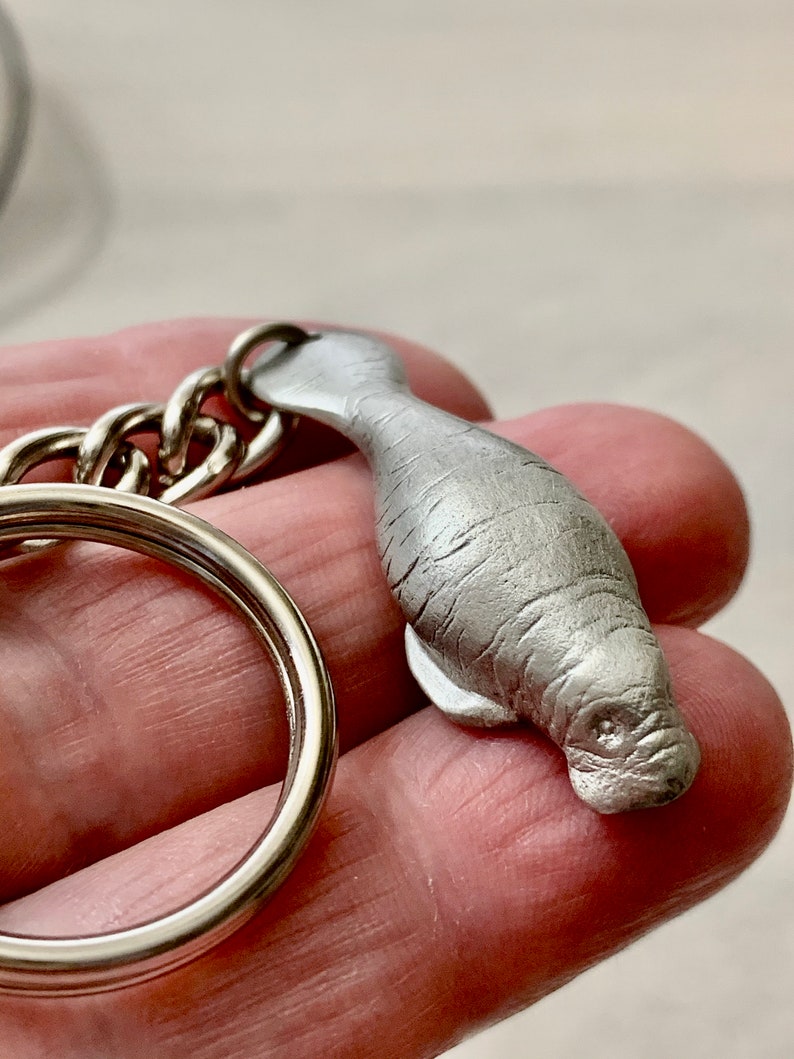 Manatee Key Chain Manatee Pendant Manatee Charm Nautical Gift Ocean Design Gift for Men and Women Manatee Gift SeaLife Jewelry image 6