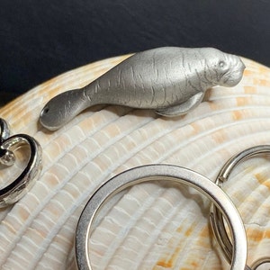 Manatee Key Chain Manatee Pendant Manatee Charm Nautical Gift Ocean Design Gift for Men and Women Manatee Gift SeaLife Jewelry image 2