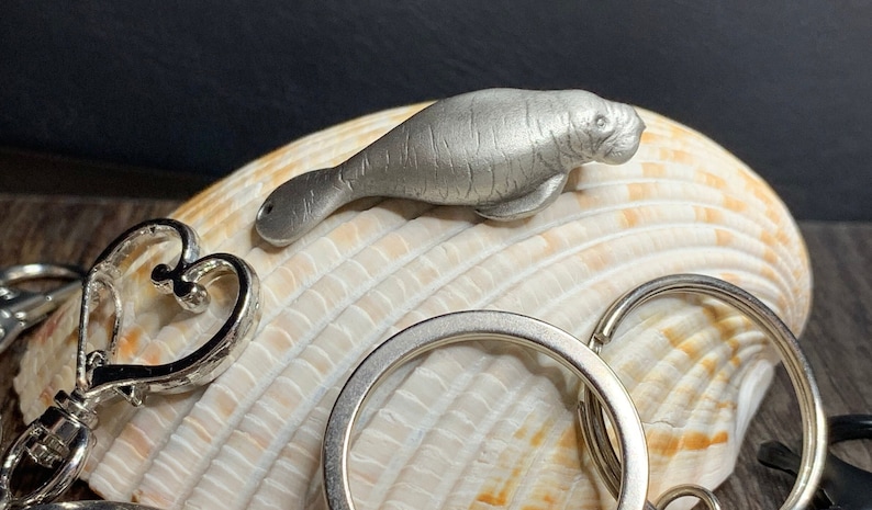 Manatee Key Chain Manatee Pendant Manatee Charm Nautical Gift Ocean Design Gift for Men and Women Manatee Gift SeaLife Jewelry image 2