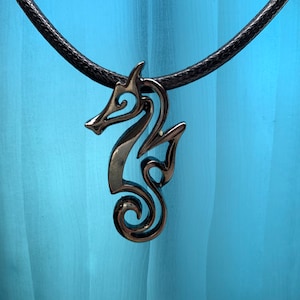 Seahorse Necklace | Sea Horse Pendant Only in Hematite | Ocean Jewelry | Nautical Gifts | Surfing Jewelry | Modern Seahorse Jewelry